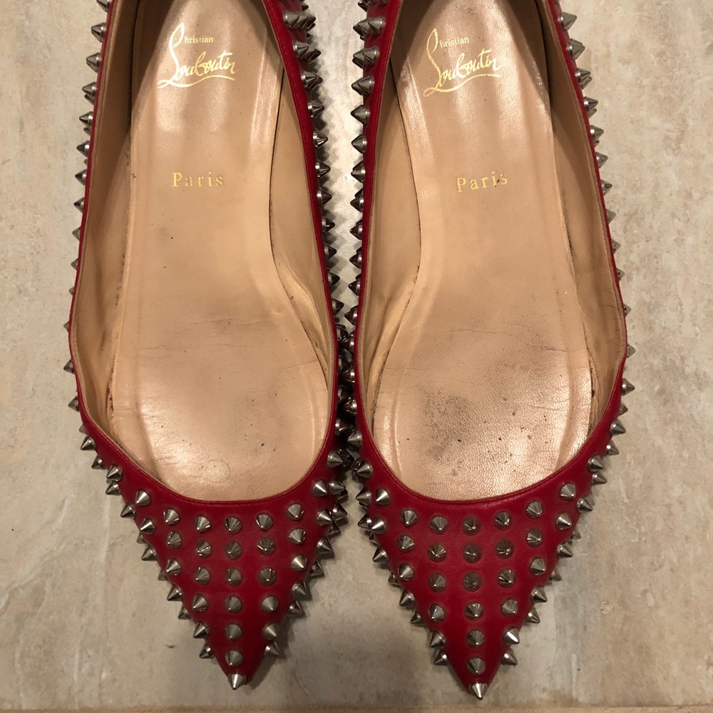 Christian Louboutin spike flats